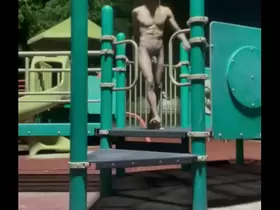 Naked black man in public again