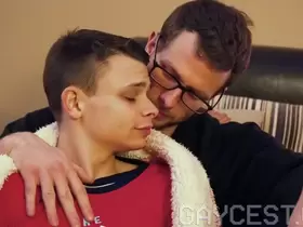 GAYCEST - Sexy step father lights cute Austin Young's fire bareback